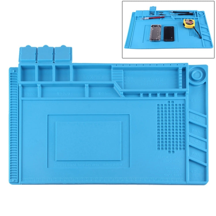 Maintenance Platform Anti-static Anti-slip High Temperature Heat-resistant Repair Insulation Pad Silicone Mats, Size: 45cm x 30cm (Blue)