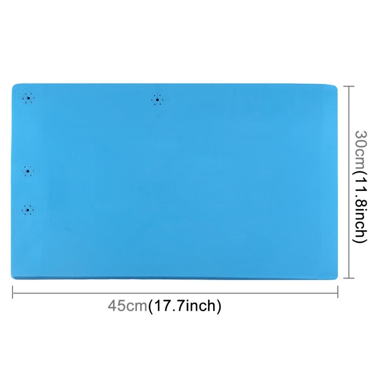 Maintenance Platform Anti-static Anti-slip High Temperature Heat-resistant Repair Insulation Pad Silicone Mats, Size: 45cm x 30cm (Blue)