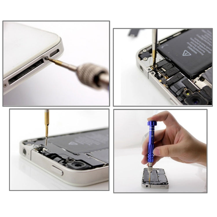 tlye 658 3 in 1 Pentagonal Precision Metal Screwdriver, Overall Length: 12.5cm