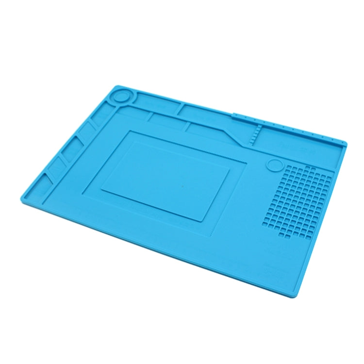 JIAFA S-150 Maintenance Platform Heat-resistant Repair Insulation Pad Silicone Mats with Screws Position(Blue)