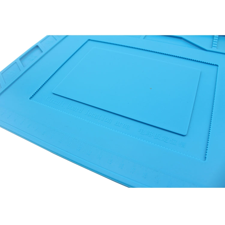 JIAFA S-150 Maintenance Platform Heat-resistant Repair Insulation Pad Silicone Mats with Screws Position(Blue)