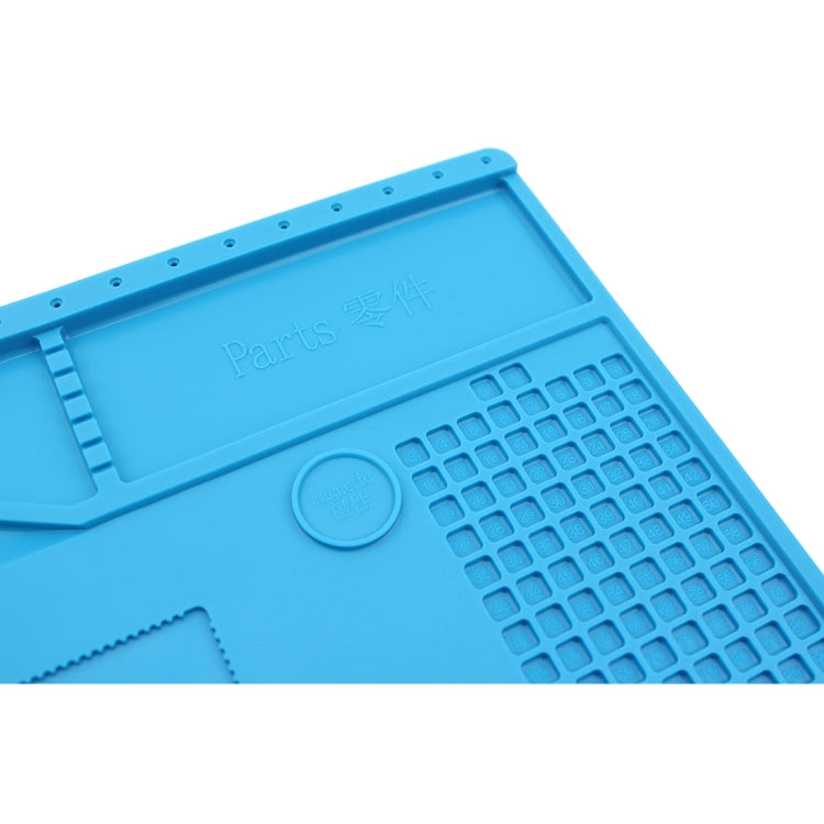 JIAFA S-150 Maintenance Platform Heat-resistant Repair Insulation Pad Silicone Mats with Screws Position(Blue)