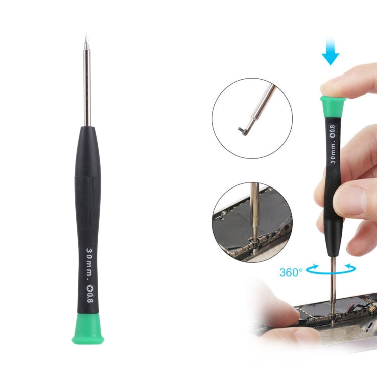 JIAFA JF-614 0.8 Metal + Plastic Mobile Phone Repair Tool Five Star Screwdriver(Green)