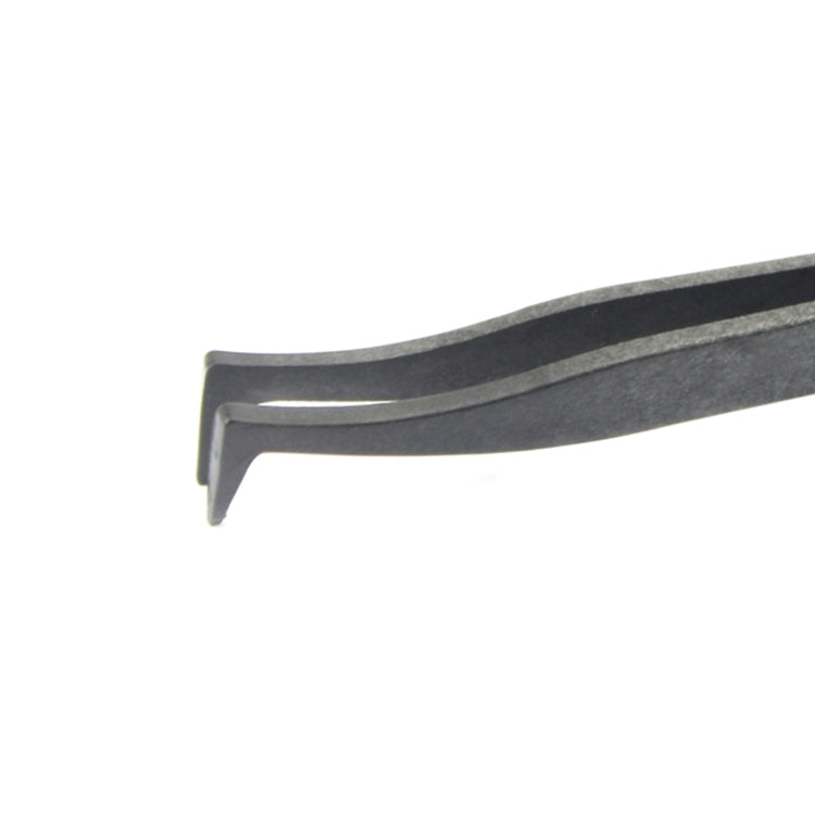 JF-S16 Anti-static Carbon Fiber Curved Tip Tweezers(Black)