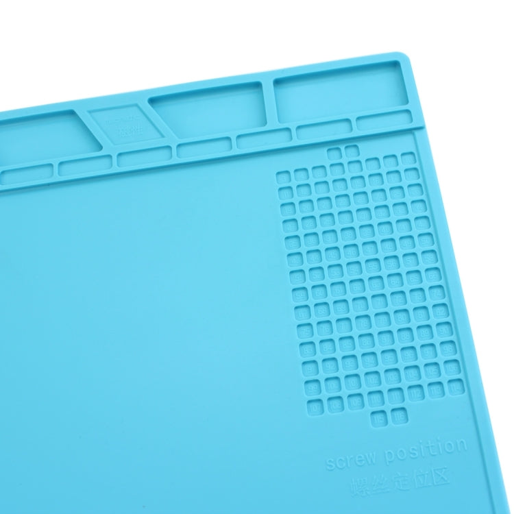 Maintenance Platform High Temperature Heat-resistant Repair Insulation Pad Silicone Mats, Size: 34.8cm x 25cm (Blue)