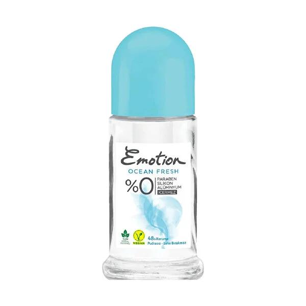 Emotion Ocean Fresh Roll-On Deodorant - Natural, Vegan, Aluminum-Free - 50ml
