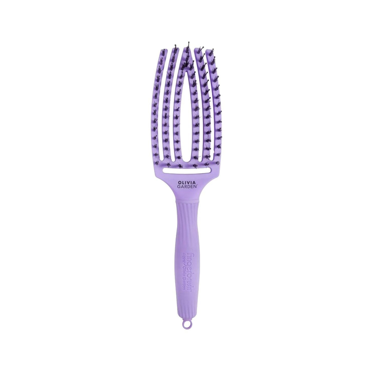 Olivia Garden Fingerbrush Care Ionic Boar & Nylon Lavender M