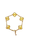 5 Gold Leaf Clover Bracelet