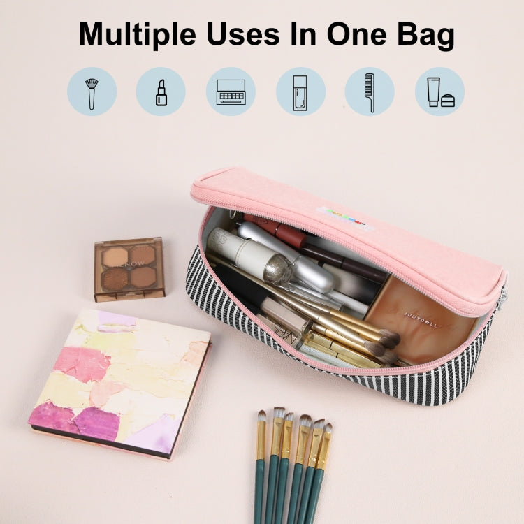 FunAdd Pencil Case Cosmetic Storage Organizer Ant Cloth Glasses Bag, Size: 230 x 110 x 70mm (Pink)