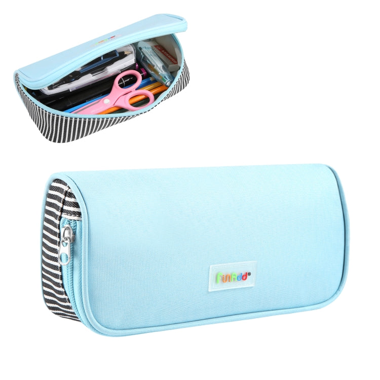 FunAdd Pencil Case Cosmetic Storage Organizer Ant Cloth Glasses Bag, Size: 230 x 110 x 70mm (Light Blue)