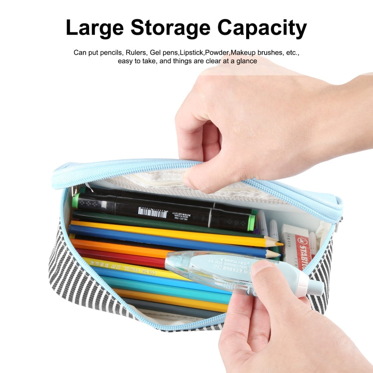 FunAdd Pencil Case Cosmetic Storage Organizer Ant Cloth Glasses Bag, Size: 230 x 110 x 70mm (Light Blue)