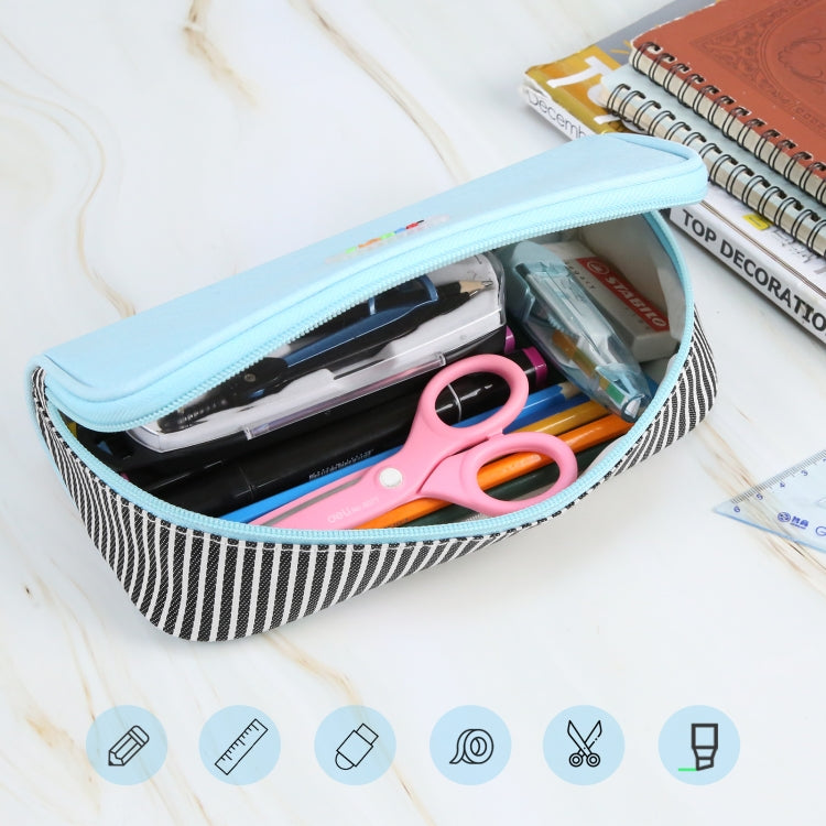 FunAdd Pencil Case Cosmetic Storage Organizer Ant Cloth Glasses Bag, Size: 230 x 110 x 70mm (Light Blue)