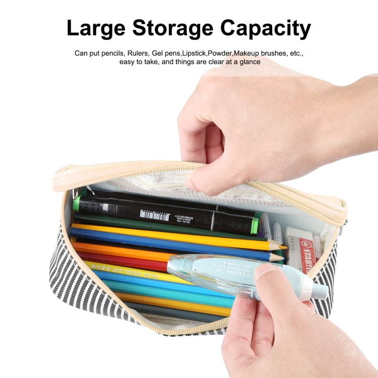 FunAdd Pencil Case Cosmetic Storage Organizer Ant Cloth Glasses Bag, Size: 230 x 110 x 70mm (Apricot)