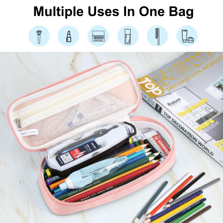 FunAdd Pencil Case Cosmetic Storage Ant Cloth Organizer Bag, Size: 235 x 105 x 50mm (Pink)