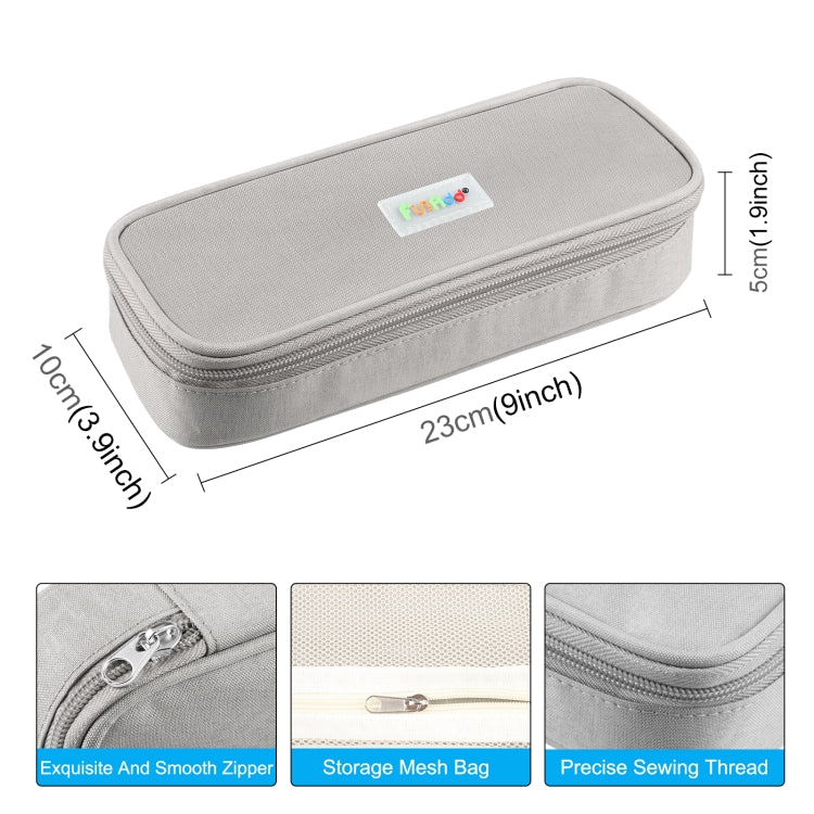 FunAdd Pencil Case Cosmetic Storage Ant Cloth Organizer Bag, Size: 235 x 105 x 50mm (Grey)