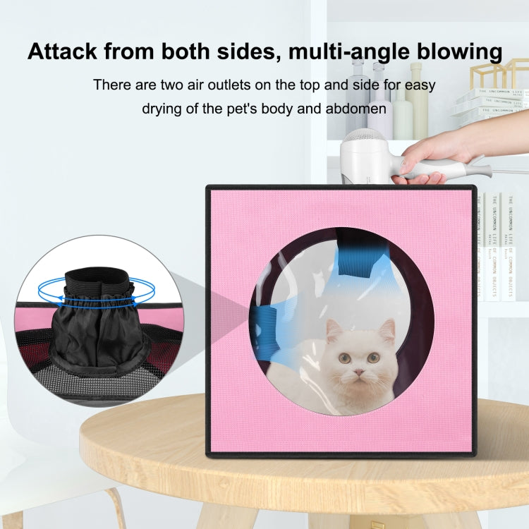 FUNADD Pet Bath Drying Box Portable Folding Dryer Cage, Suitable for Pets up to 5kg(Pink)