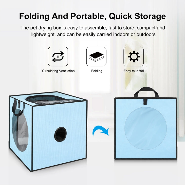 FUNADD Pet Bath Drying Box Portable Folding Dryer Cage, Suitable for Pets up to 5kg(Blue)