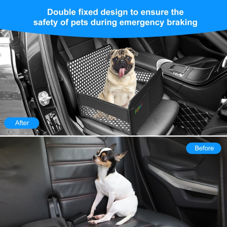 FunAdd Breathable and Foldable Pet Dog Car Basket Anti-dirty Waterproof Pad (Black)
