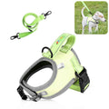 FunAdd Traction Rope Reflective Breathable Nylon Pet Vest Dog Harness, Size: S (Green)