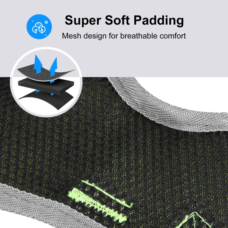 FunAdd Traction Rope Reflective Breathable Nylon Pet Vest Dog Harness, Size: S (Green)