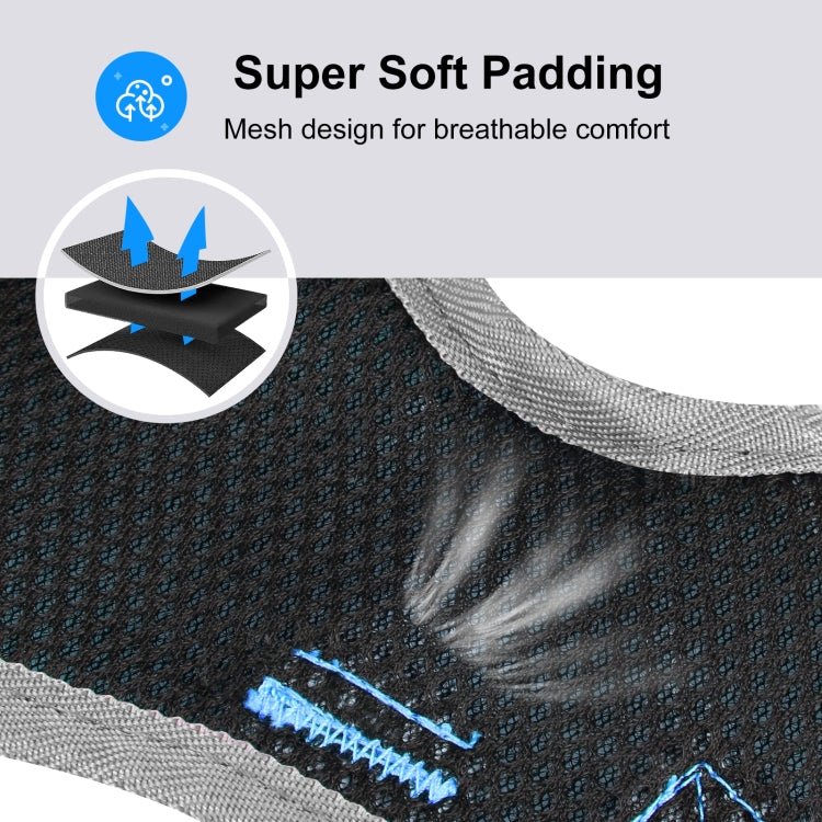 FunAdd Traction Rope Reflective Breathable Nylon Pet Vest Dog Harness, Size: S (Blue)
