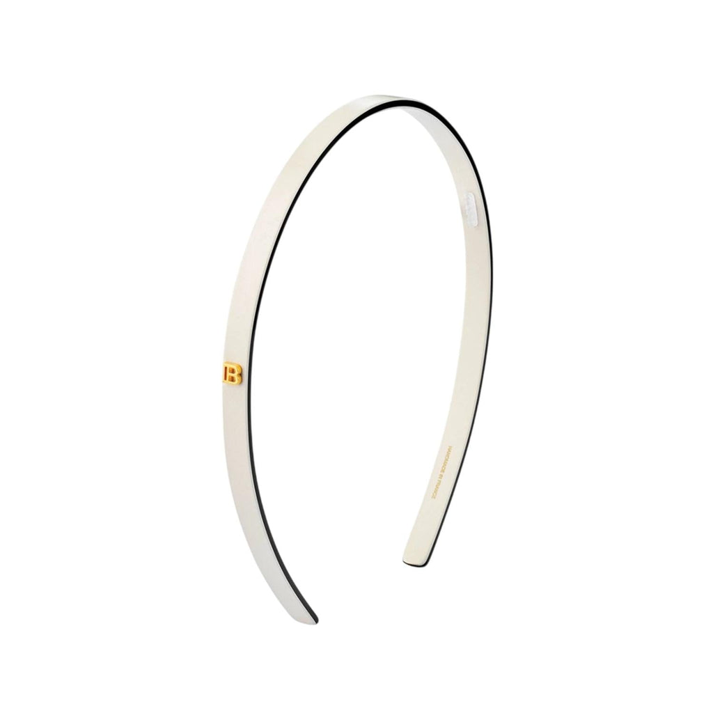 Balmain Cellulose Acetate Slim White Headband Hair Accessory