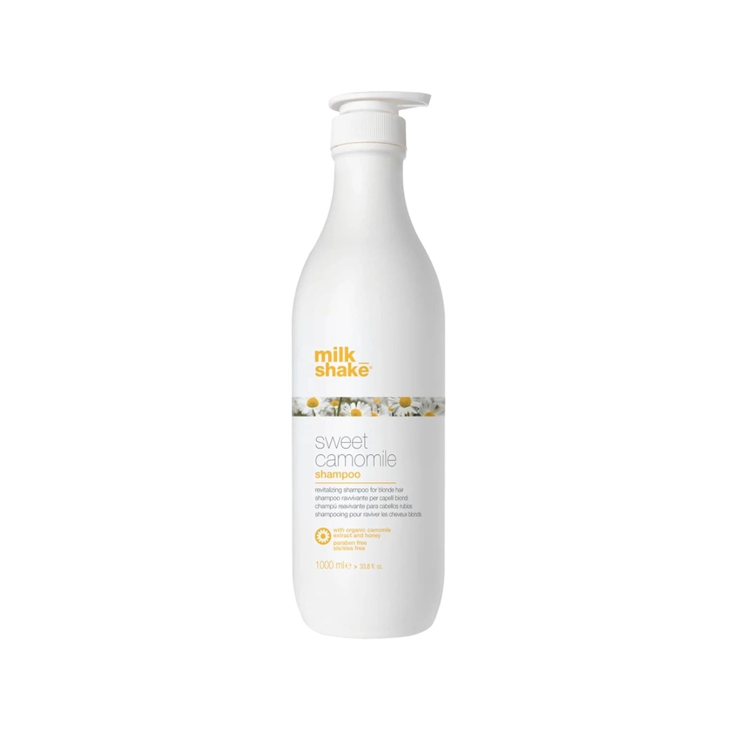milk_shake Sweet Camomile Revitalizing Shampoo for Blonde Hair - 1000ml Nourishing Hair Care