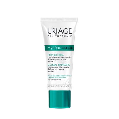 Uriage Hyseac 3-Regul Global Skincare Moisturizer for Oily Skin - Non-Comedogenic, Uriage Thermal Water, 1.35 fl oz