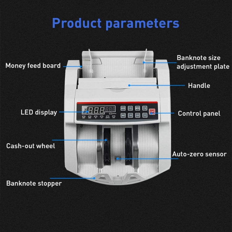 2108 UVMGIR 220V Multi-Currency Multifunctional Money Counter, Specifications:CN Plug