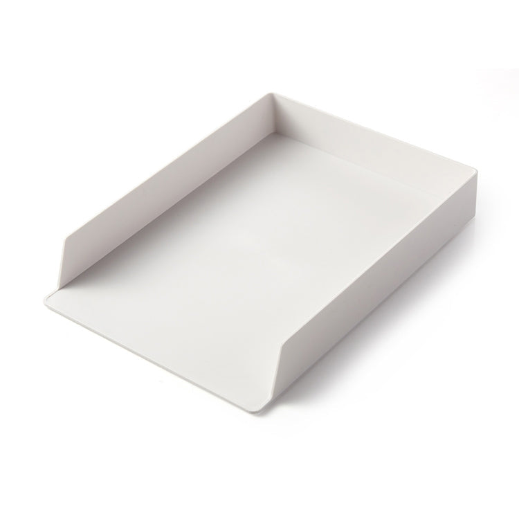 Desktop Removable A4 Assembled File Storage Box(Grey White)