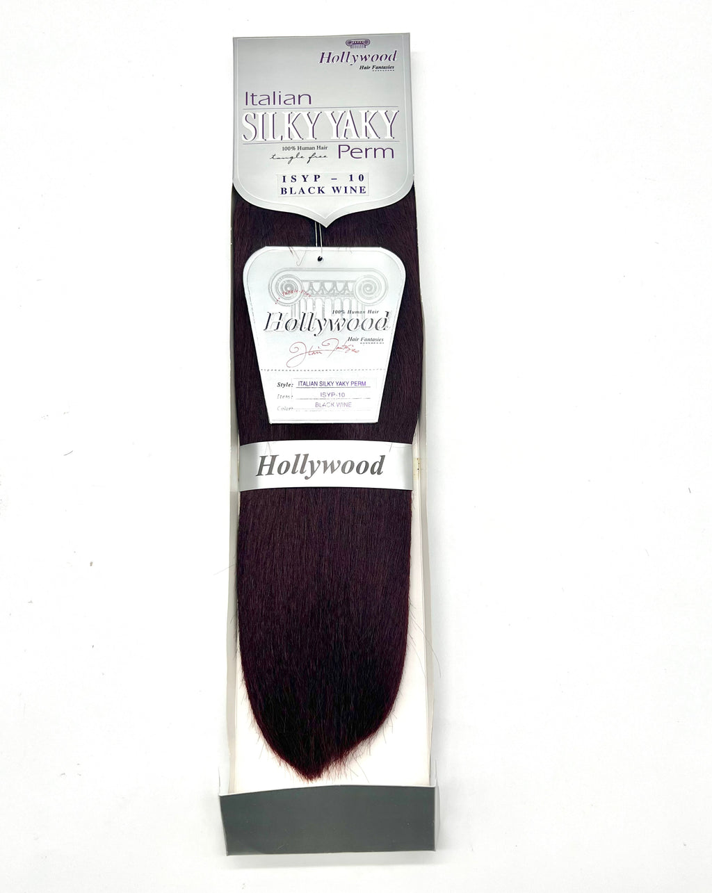 Hollywood 100% Human Hair Italian Silky Yaky Perm Weft Extensions 10''/1