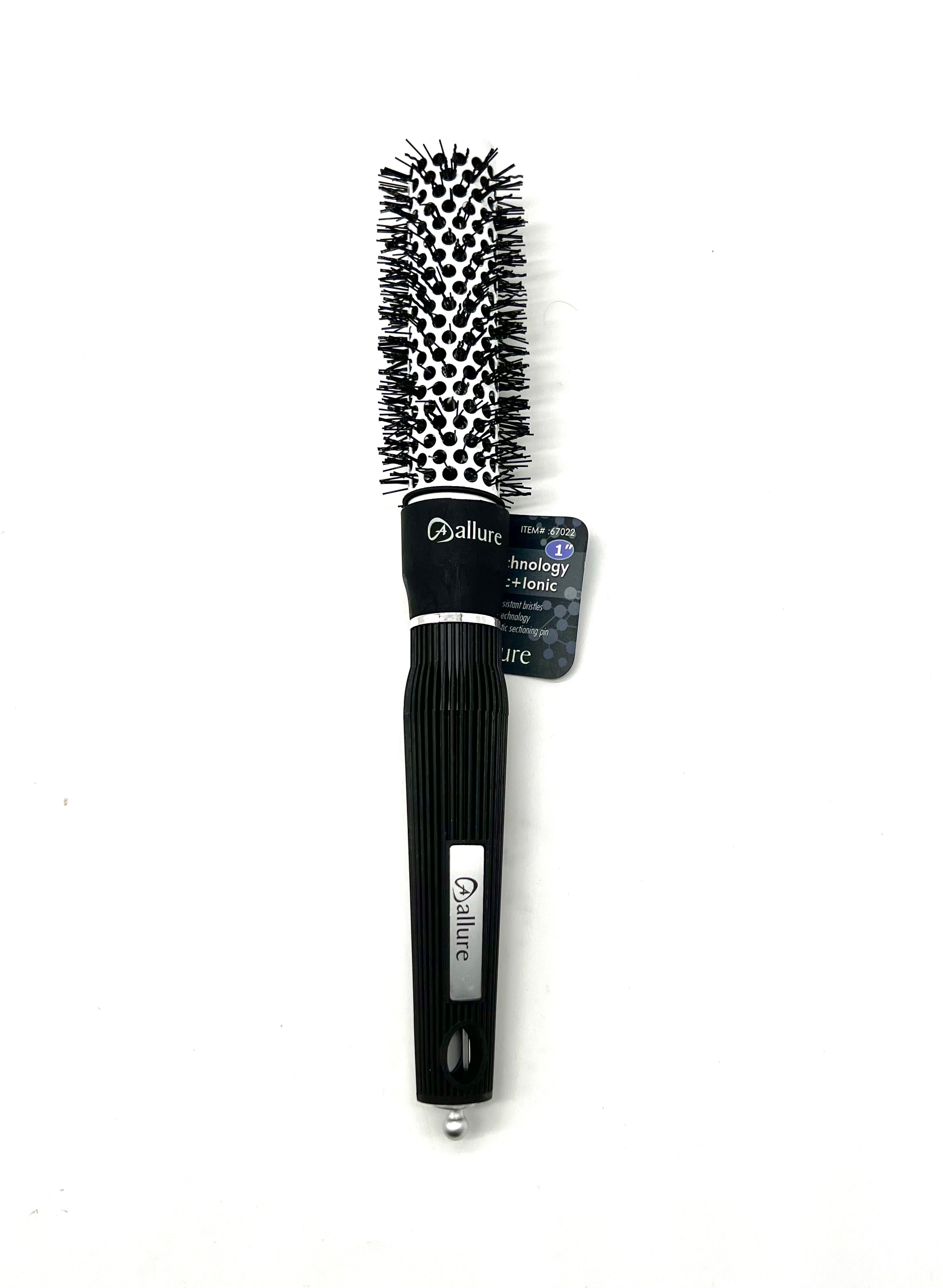 Allure Ceramic Ionic Nanotech Round Hair Brush 1" (25 mm) New