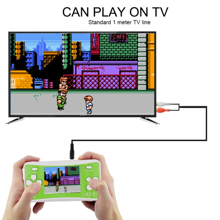 RS-1 Retro Portable Handheld Game Console, 2.5 inch 8 Bits True Color LCD, Built-in 152 Kinds Games(Blue)