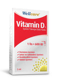 Wellcare Vitamin D3 600IU Spray - Supports Bone Health, 5ml Bottle