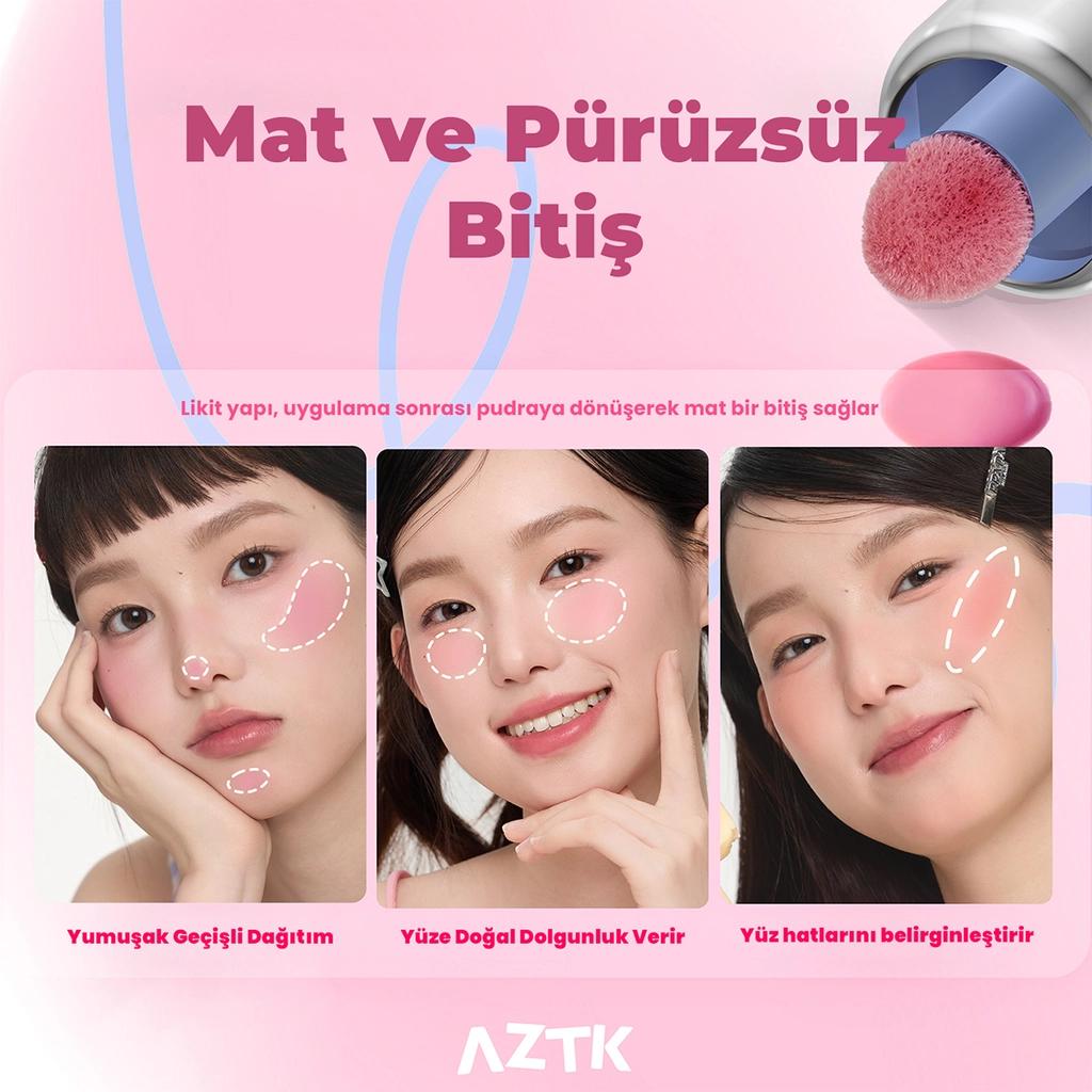 AZTK Liquid Blush Sakura Milk Jelly Jello Effect 0.27 fl oz