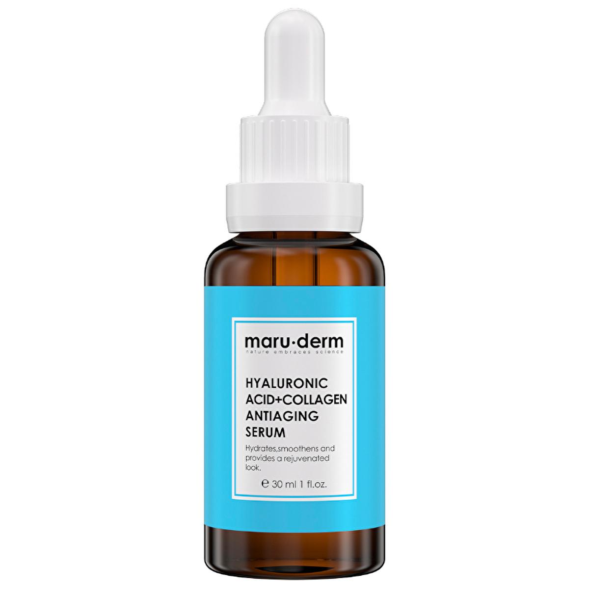 Maruderm Anti-Aging Collagen & Hyaluronic Acid Serum: Firm, Hydrate & Reduce Wrinkles - Paraben & Perfume Free - 30ml