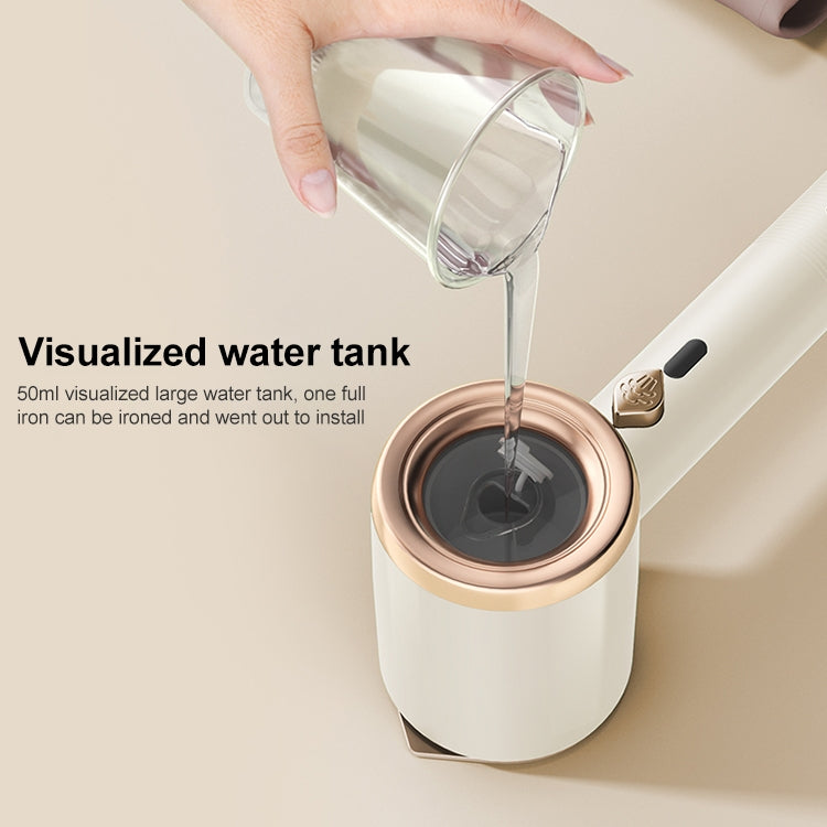 GT-01 33W Handheld Garment Steamer Electric Iron, US Plug(Beige White)