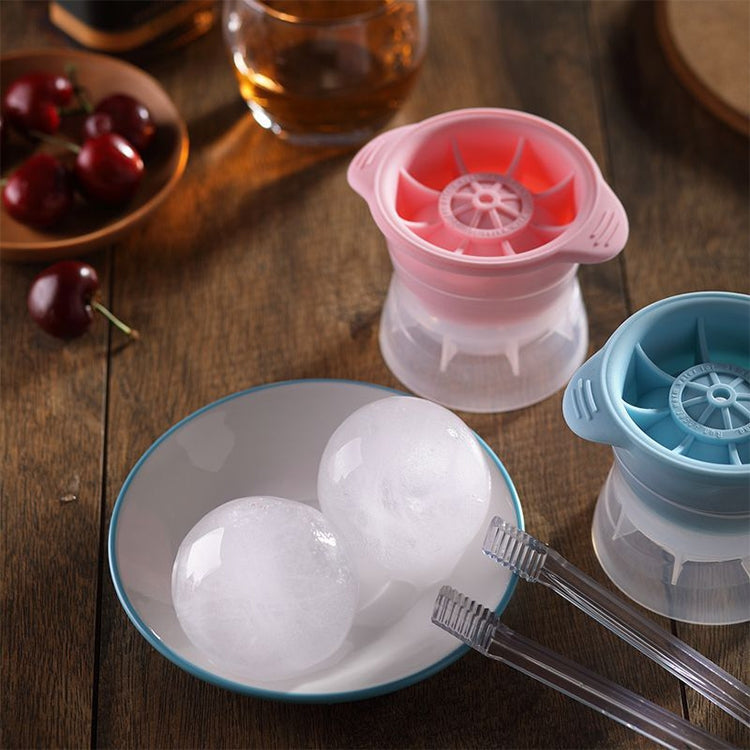 Home Spherical Ice Lattice Whisky Wine Ice Cube Maker Silicone Trays Mold with Cover (Mint Green)