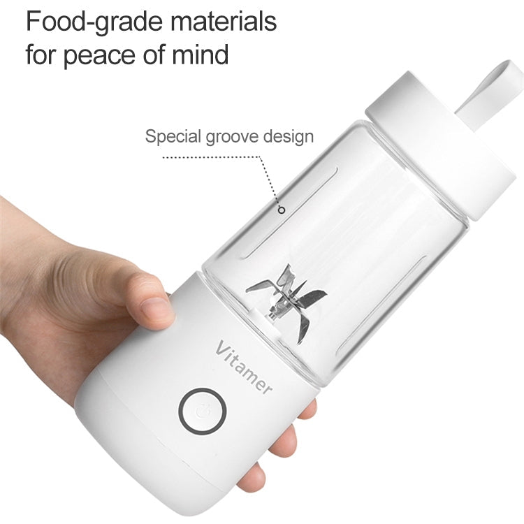 Vitamer USB Mini Portable Juicer Juice Blender Lemon Fruit Squeezers Reamers Bottle (White)
