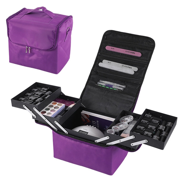 Removable Simple Portable Makeup Beauty Nail Storage Box (Purple)