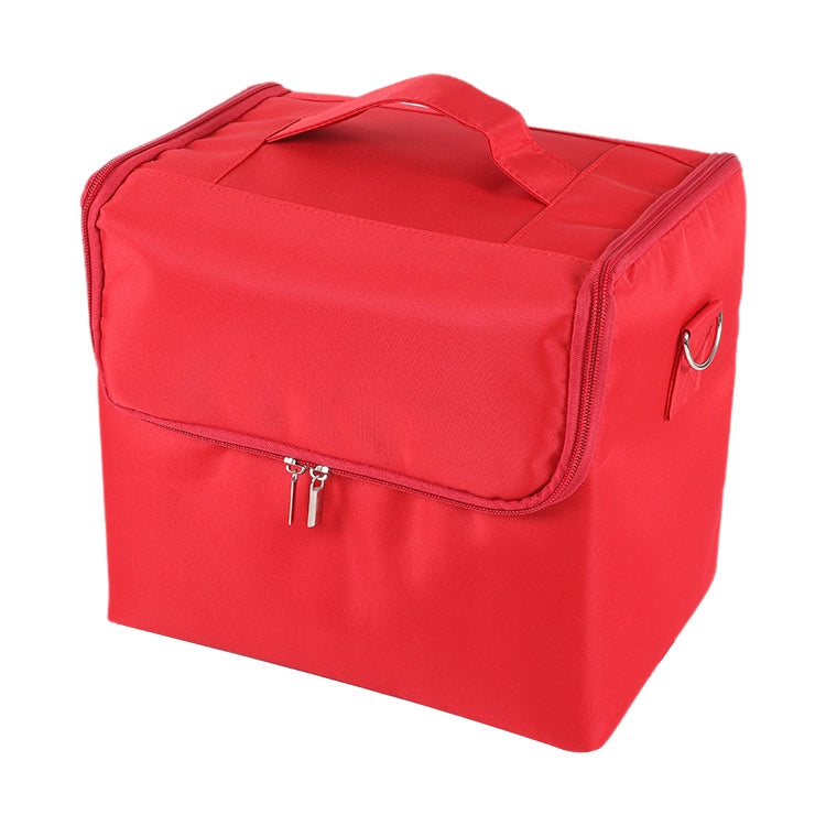 Removable Simple Portable Makeup Beauty Nail Storage Box (Red)