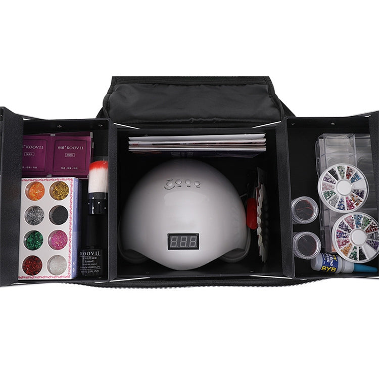 Removable Simple Portable Makeup Beauty Nail Storage Box (Red)