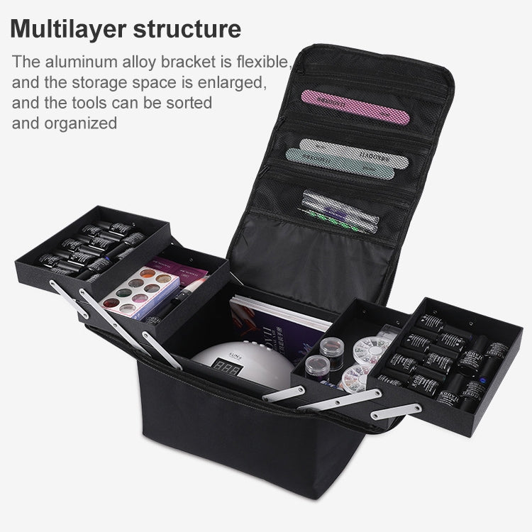 Removable Simple Portable Makeup Beauty Nail Storage Box (Red)