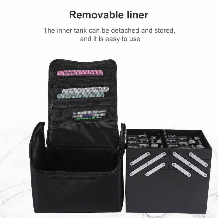 Removable Simple Portable Makeup Beauty Nail Storage Box (Red)
