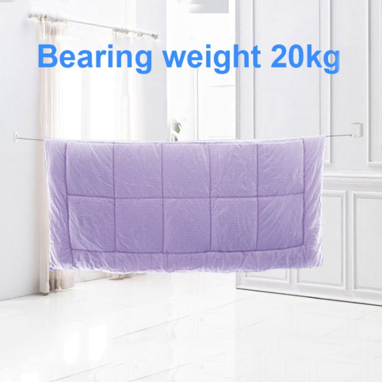 Retractable Indoor And Outdoor Clothes Wall Hanger Magic Drying Rack Balcony Bathroom Invisible Clothesline Wire Rope(White)