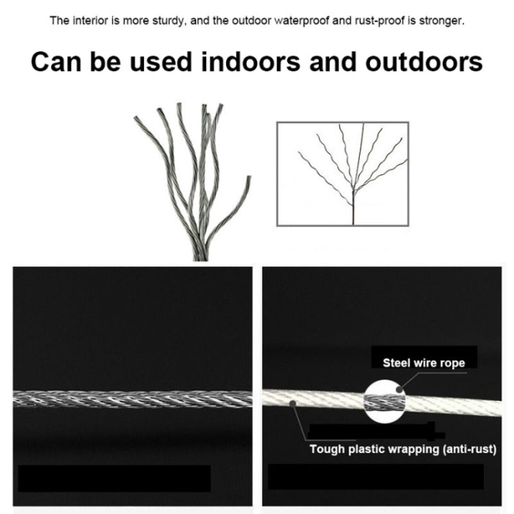 Retractable Indoor And Outdoor Clothes Wall Hanger Magic Drying Rack Balcony Bathroom Invisible Clothesline Wire Rope(White)