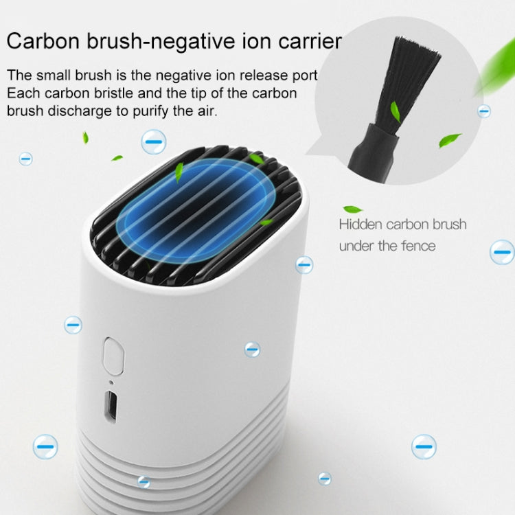 HE-K001 Hanging Neck Negative USB Rechargeable Ion Air Purifier Portable Household Formaldehyde Removal Portable Purifier(Black)