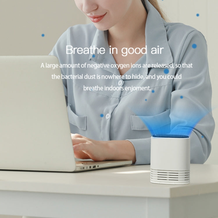 HE-K001 Hanging Neck Negative USB Rechargeable Ion Air Purifier Portable Household Formaldehyde Removal Portable Purifier(Black)