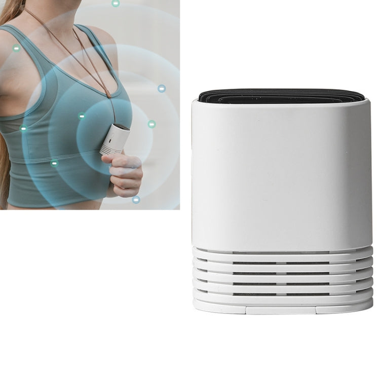 HE-K001 Hanging Neck Negative Ion Air Purifier Portable Household Formaldehyde Removal Portable Purifier(White)