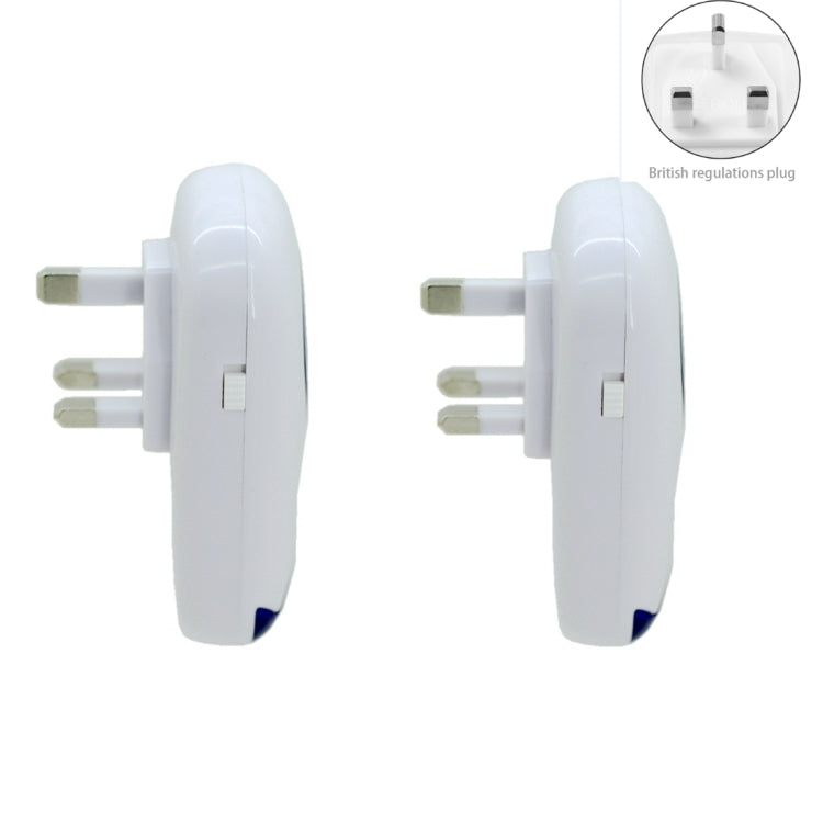 3W Electronic Ultrasonic Anti Mosquito Rat Insect Pest Repeller with Light, UK Plug, AC 90-240V